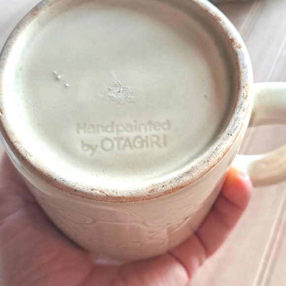 Handpainted by Otagiri Teddy Bear Mug With a Red Bow Vintage - Picture 3 of 6